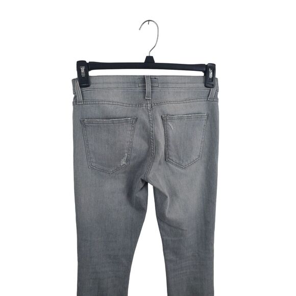 Current Elliot Cheville Jeans 27 Womens The Ankle Skinny Grey Distressed Mid Ris - Picture 6 of 9